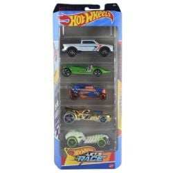 HOT WHEELS -  PAQUET DE 5 VOITURES 1/64 - TRACK BUILDER