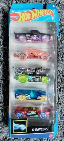 HOT WHEELS -  PAQUET DE 5 VOITURES 1/64 - X-RAYCERS 4