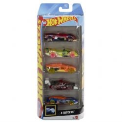 HOT WHEELS -  PAQUET DE 5 VOITURES 1/64 - X-RAYCERS 5