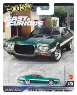 HOT WHEELS PREMIUM -  1972 FORD GRAN TORINO SPORT -  RAPIDE ET DANGEREUX 3/5