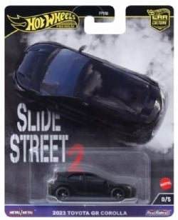 HOT WHEELS PREMIUM -  2023 TOYOTA GR COROLLA - CHASE -  SLIDE STRRET 2 0/5