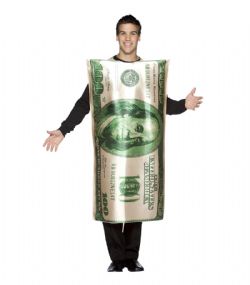 HUMORISTIQUE -  COSTUME DE BILLET DE 100 DOLLARS (ADULTE - TAILLE UNIQUE)