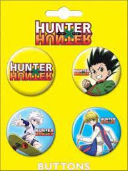 HUNTER X HUNTER -  ENSEMBLE DE 4 BADGES ''LOGO'' 1