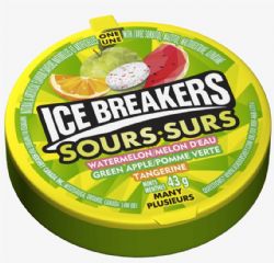 ICE BREAKERS -  FRUITS SURS (43G)