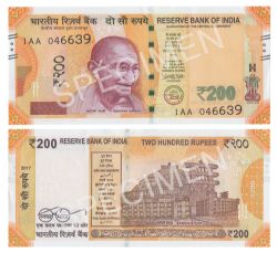 INDE -  200 RUPEES 2017 (UNC)