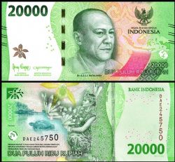 INDONÉSIE -  20 000 RUPIAH 2022 (UNC) 166A