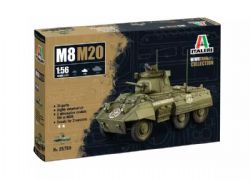 ITALERI -  1/56 - TANK M8/M20 - -  WWII TANK COLLECTION 25754