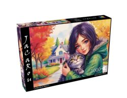 JACAROU PUZZLES -  COMPLICITÉ FÉLINE EN AUTOMNE (1000 PIÈCES) -  COLLECTION NOVIA