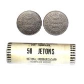 JETONS -  ROULEAU ORIGINAL DE JETONS CONSEIL DES PORTS NATIONAUX PONT CHAMPLAIN