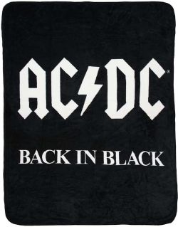 JETÉE DE LIT ULTRA DOUCE AC/DC BACK IN BLACK