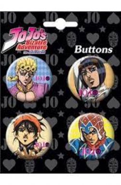 JOJO'S BIZARRE ADVENTURE -  ENSEMBLE DE 4 BADGES ''GOLDEN WIND''