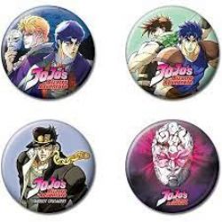 JOJO'S BIZARRE ADVENTURE -  ENSEMBLE DE 4 BADGES ''JOJO'' 1