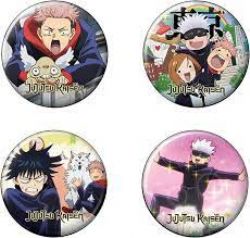 JUJUTSU KAISEN -  ENSEMBLE DE 4 BADGES ''JUJUTSU KAISEN SET 2'' 2
