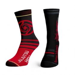 JUJUTSU KAISEN -  LOT DE 2 CHAUSSETTES COURTES À THÈME