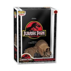 JURASSIC PARK -  FIGURINE POP! EN VINYLE DU TYRANNOSAURE REX & VÉLOCIRAPTOR AVEC AFFICHE DU FILM (14 CM) 03