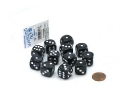 KOPLOW GAMES -  12D6 DELUXE STANDARD - DÉS MARBRÉS - NOIR