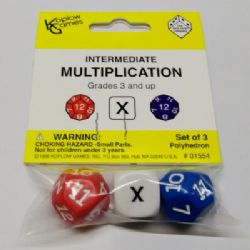 KOPLOW GAMES -  ENSEMBLE DE 3 DÉS MULTIPLICATIFS