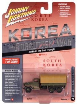 KOREA: THE FORGOTTEN WAR -  BATAILLE DANS LE TRIANGLE DE FER - CAMION GMC® CCKW 2 1/2 TONNES 6X6 -  JOHNNY LIGHTNING 4