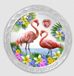 L'AMOUR EST PRÉCIEUX -  FLAMANT ROSES -  PIÈCES DE LA NOUVELLE-ZÉLANDE 2021 08