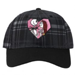 L'ÉTRANGE NOËL DE MONSIEUR JACK -  JACK ET SALLY, CARREAUTÉ, GRIS -  CASQUETTE AJUSTABLE