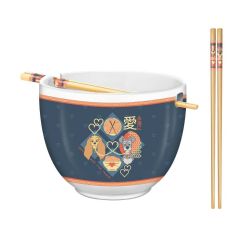 LA BELLE ET LE CLOCHARD -  AVEC BAGUETTES(591 ML) -  BOL À RAMEN EN CÉRAMIQUE