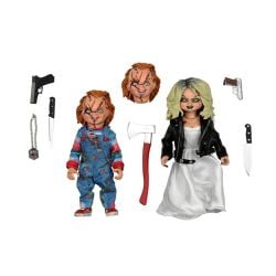 LA FIANCÉE DE CHUCKY -  FIGURINE ARTICULÉE DE CHUCKY ET TIFFANY AVEC ACCESSOIRES