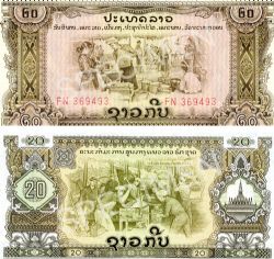 LAOS -  20 KIP 1968-1975 (UNC)