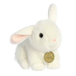 LAPIN BLANC AVEC UNE OREILLE TOMBANTE (20 CM) -  MIYONI