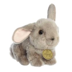 LAPIN GRIS  AVEC UNE OREILLE TOMBANTE (20 CM) -  MIYONI