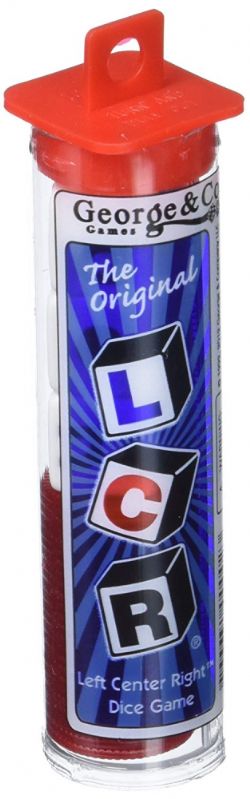 LCR -  JEU DE DÉS AVEC TUBE (COULEUR ALÉATOIRE)