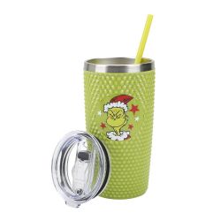 LE GRINCHEUX -  GOBELET VERT AVEC PAILLE (591 ML) -  DR. SEUSS