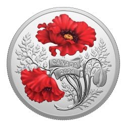 LE JOUR DU SOUVENIR -  COQUELICOT : FLORAISON -  PIÈCES DU CANADA 2024