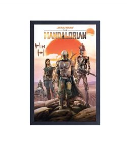 LE MANDALORIEN -  IMAGE ENCADRÉE GROUP (33CM X 48CM)