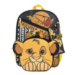 LE ROI LION -  ENSEMBLE DE 4 PIÈCES SAC À DOS DE SIMBA -  DISNEY