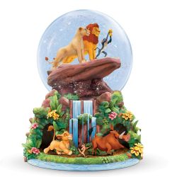 LE ROI LION -  GLOBE À PAILLETTES AVEC CERTIFICAT -  DISNEY