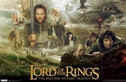 LE SEIGNEUR DES ANNEAUX -  AFFICHE DE LA TRILOGIE DE FILMS (56 CM X 86.5 CM)