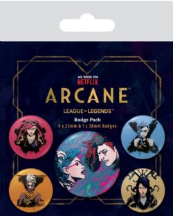 LEAGUE OF LEGENDS -  ENSEMBLE DE 5 BADGES -  ARCANE