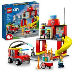 LEGO CITY -  LA CASERNE ET LE CAMION DE POMPIERS (153 PIÈCES) 60375