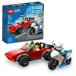 LEGO CITY -  LA POURSUITE DE LA VOITURE EN MOTO DE POLICE (59 PIÈCES) 60392