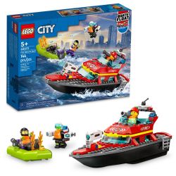 LEGO CITY -  LE BATEAU DE SECOURS DE POMPIERS (144 PIÈCES) 60373