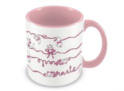 LES ARISTOCHATS -  MARIE & RUBANS ROSES (315 ML) -  TASSE EN CÉRAMIQUE