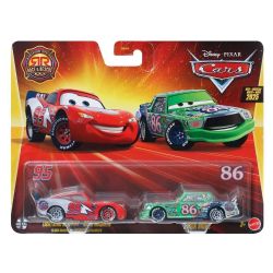 LES BAGNOLES -  FLASH MCQUEEN & CHICK HICKS - 1/55 -  RADIATOR SPRINGS RACE & RESCUE