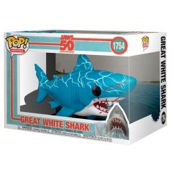 LES DENT DE LA MER -  FIGURINE POP! EN VINYLE DU GRAND REQUIN BLANC - 50E ANNIVERSAIRE (15 CM) 1754