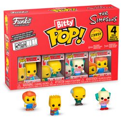 LES SIMPSONS -  PAQUET DE 4 FIGURINES MINI POP! - BART, MR. BURNS, KRUSTY LE CLOWN & CHASE - SÉRIE 1 -  BITTY POP!