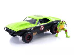 LES TORTUES NINJA -  CHEVROLET CAMARO OFFROAD 1967 1/24 AVEC FIGURINE DE RAPHAEL - VERSION SALE - 1/24 -  JADA HOLLYWOOD RIDES