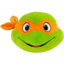 LES TORTUES NINJA -  PELUCHE TÊTE DE MICHALANGELO (38 CM) -  CLUB MOCHI-MOCHI-