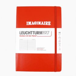 LEUCHTTURM1917 -  CARNET DE NOTES IMAGINAIRE À COUVERTURE RIGIDE LIGNÉ - FOX RED -  MEDIUM (A5)