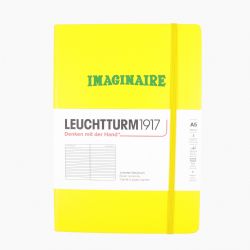 LEUCHTTURM1917 -  CARNET DE NOTES IMAGINAIRE À COUVERTURE RIGIDE LIGNÉ - LEMON -  MEDIUM (A5)