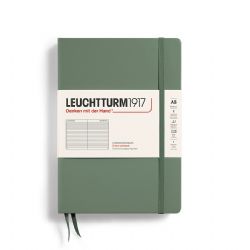 LEUCHTTURM1917 -  CARNET DE NOTES À COUVERTURE RIGIDE LIGNÉ - OLIVE -  MEDIUM (A5)