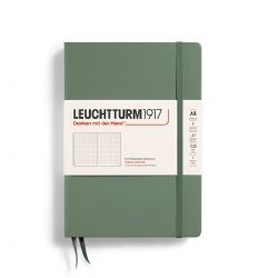 LEUCHTTURM1917 -  CARNET DE NOTES À COUVERTURE RIGIDE POINTILLÉ - OLIVE -  MEDIUM (A5)